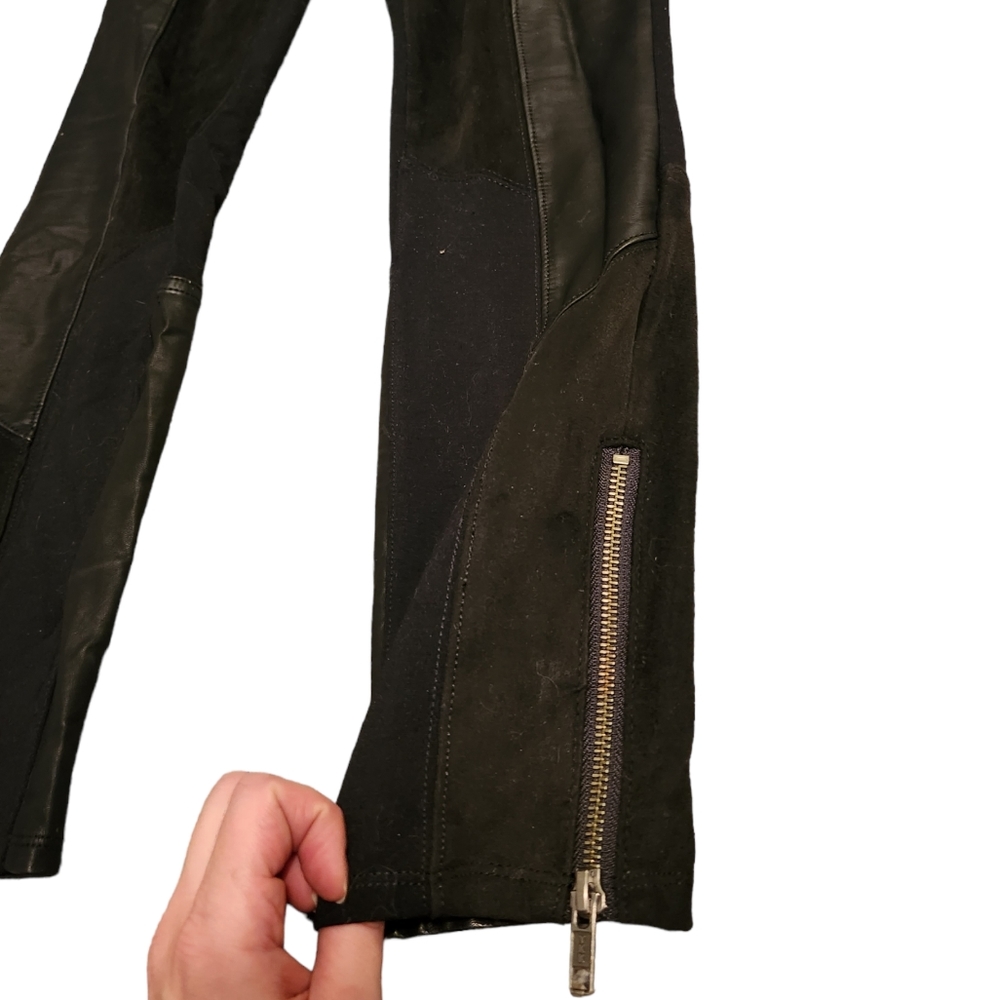 Anthropologie Patchwork Black Pants - image 4